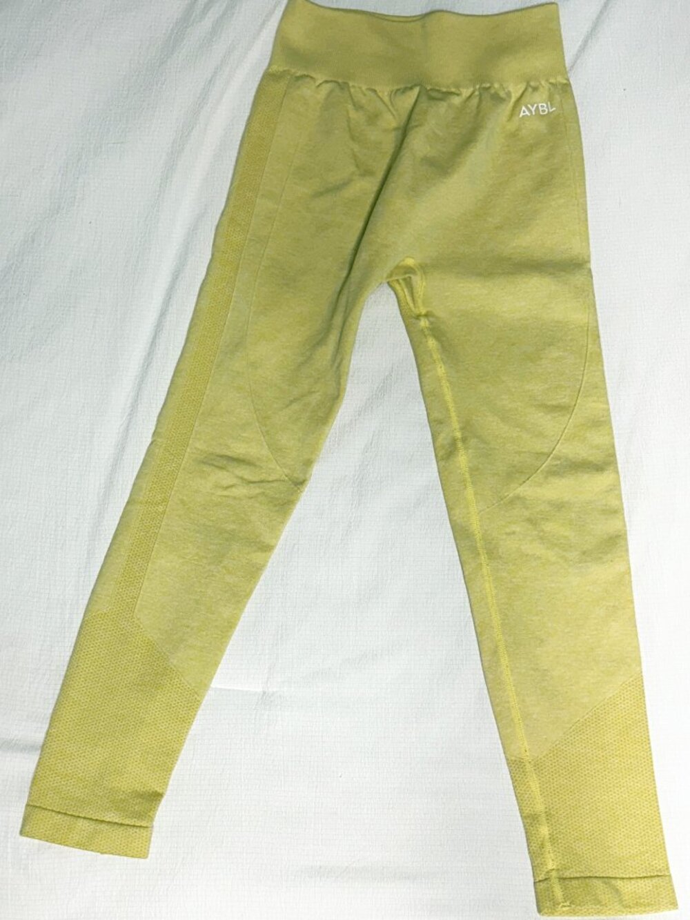 AYBL Women’s Seamless Leggings Size S Mustard Yellow High Waist Gym Workout Yoga